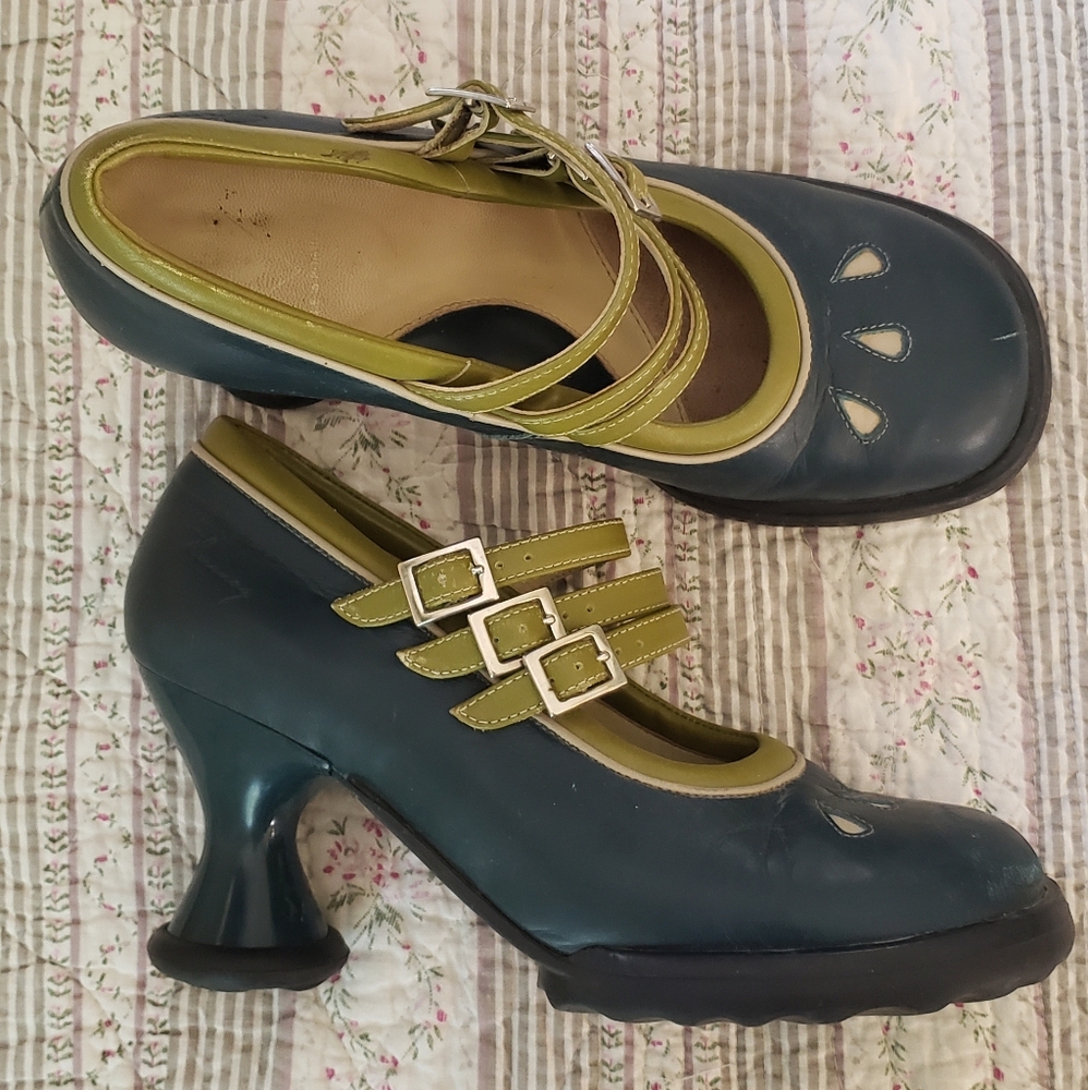 John Fluevog High Heeled Mary Jane Shoes Soze 9.5